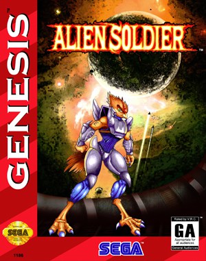 Alien Soldier Sega Genesis front cover